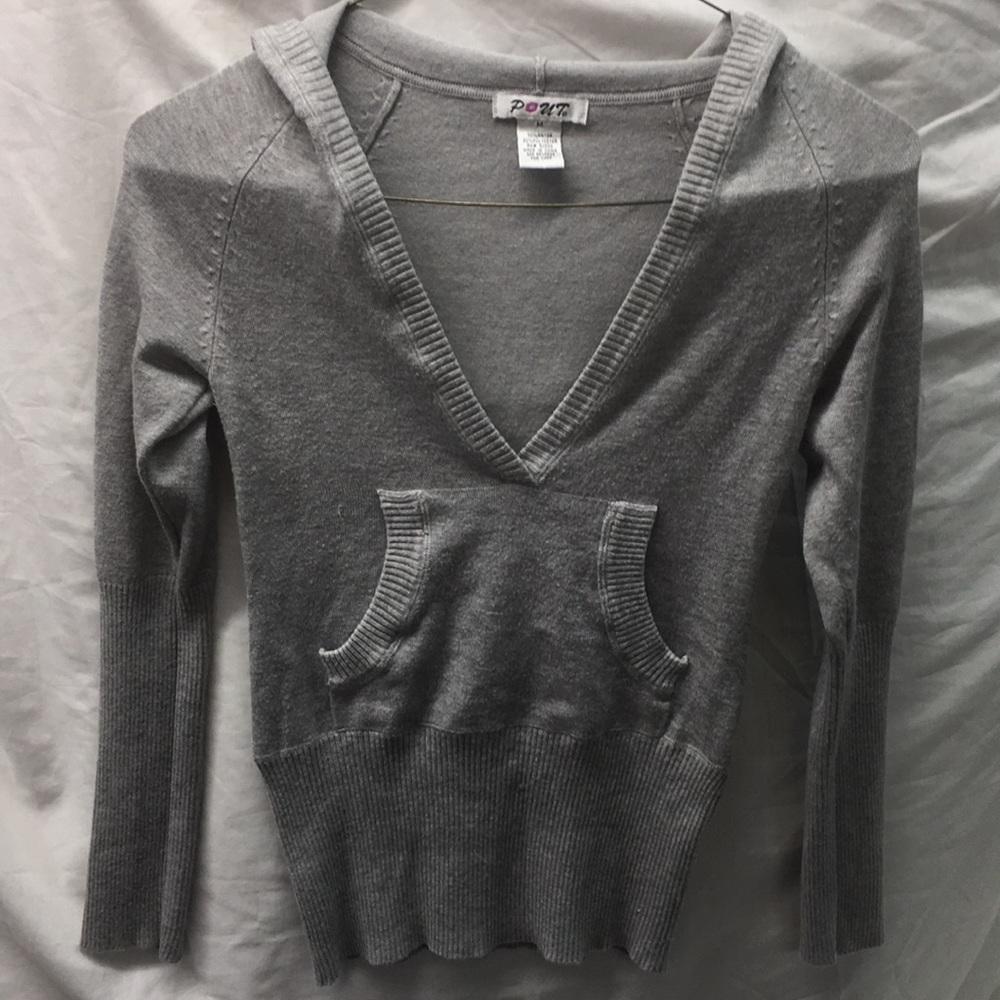 Pout hooded sweater ladies sz M